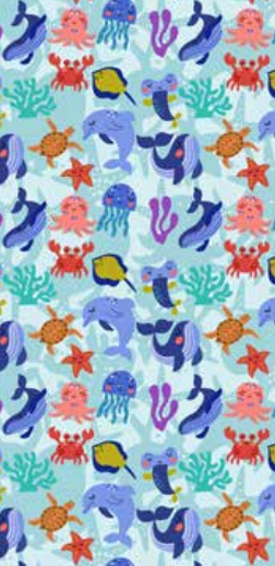 Kids Beach Towel - Undersea