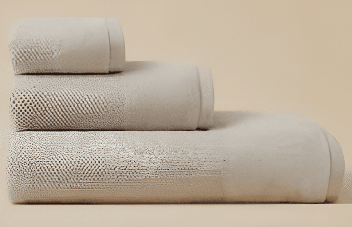 Sardes 550-GSM Organic Cotton Towel in pale pewter, an organic cotton towel made from 100% GOTS Certified Organic Cotton.