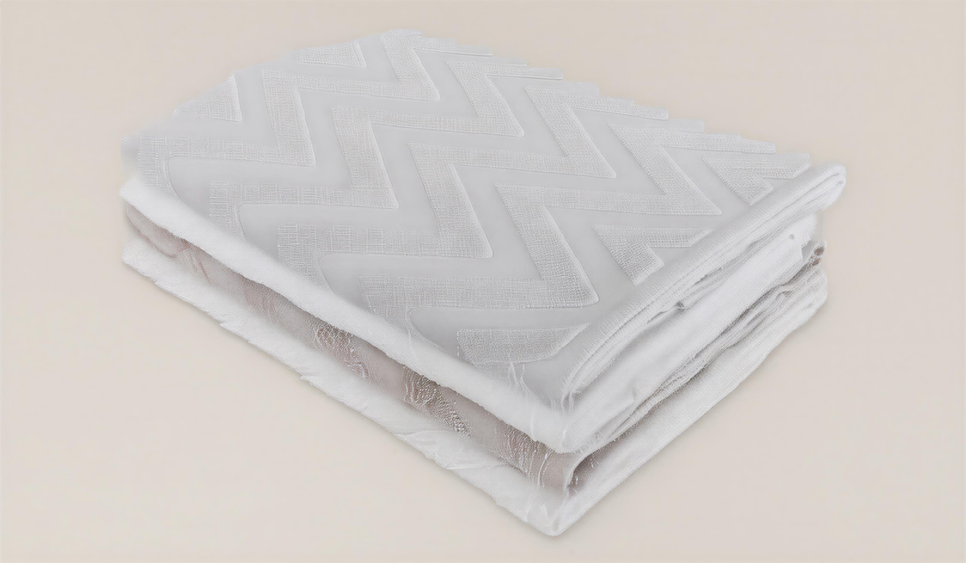 Re&Up 250-GSM Cotton Towel featuring a stylish chevron pattern, an organic cotton towel crafted from 75% pure cotton and 25% recycled fibres, providing a quick-dry and eco-friendly towel