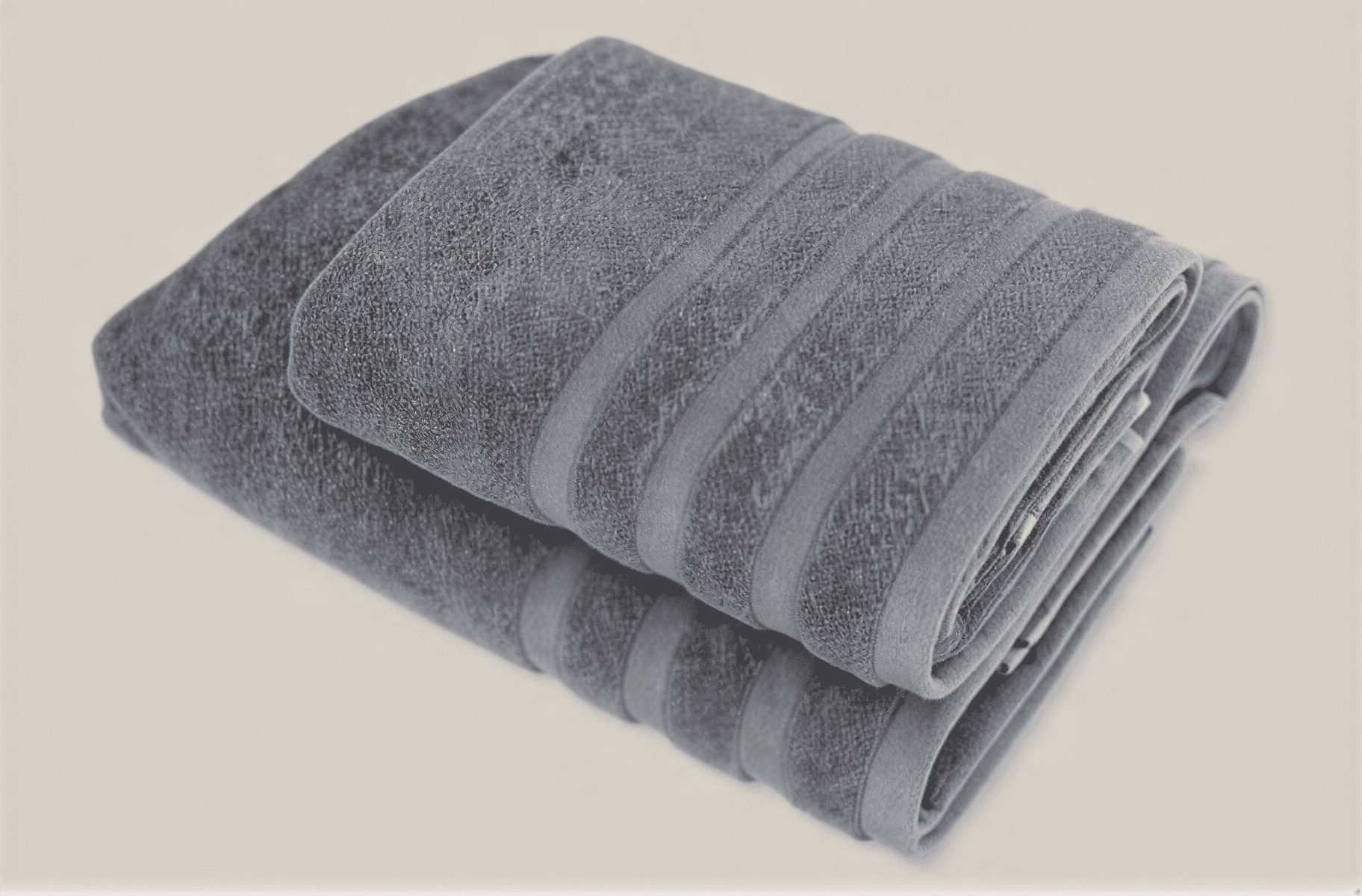 Velora 550-GSM Cotton Towel in anthracite, an organic cotton towel combining a deep grey tone with a soft, absorbent cotton texture.