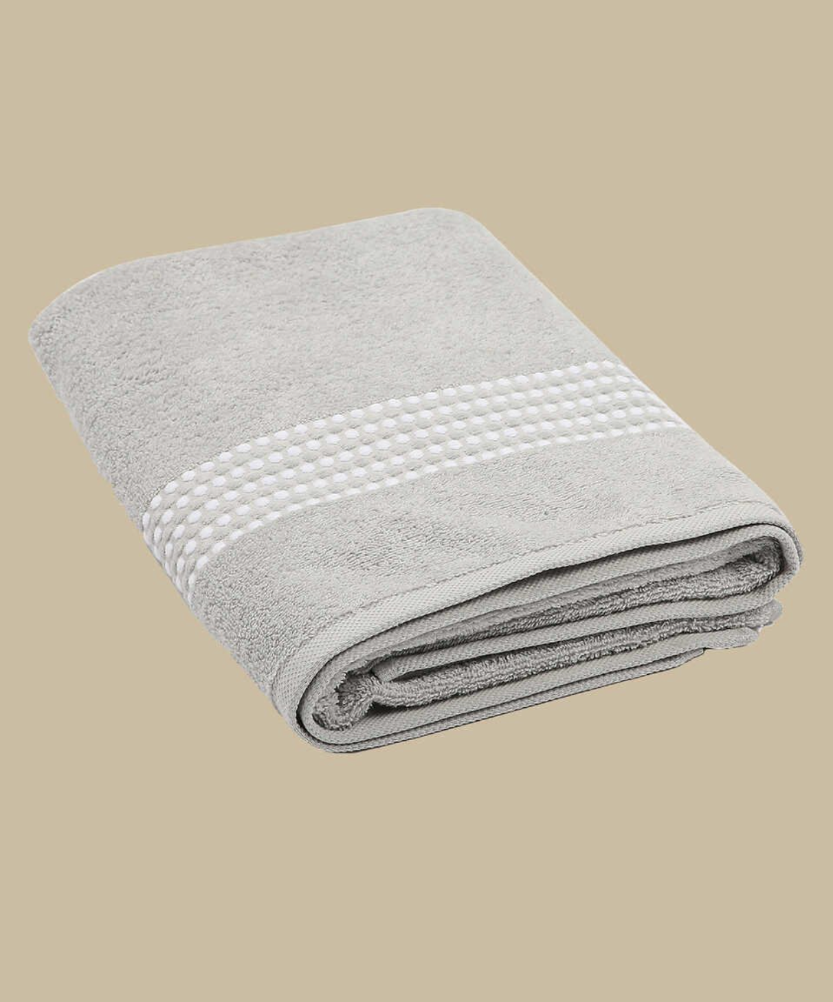 Classy 460-GSM Cotton/Viscose Towel in light grey, an organic cotton towel featuring a soft cotton-viscose blend for a stylish and cozy feel