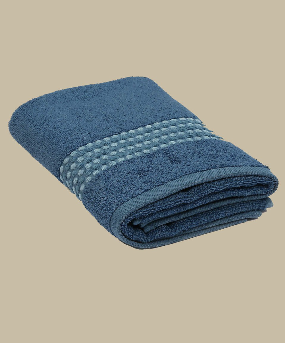 Classy 460-GSM Cotton/Viscose Towel in dark blue, an organic cotton towel offering a rich, absorbent texture with a deep, elegant colour
