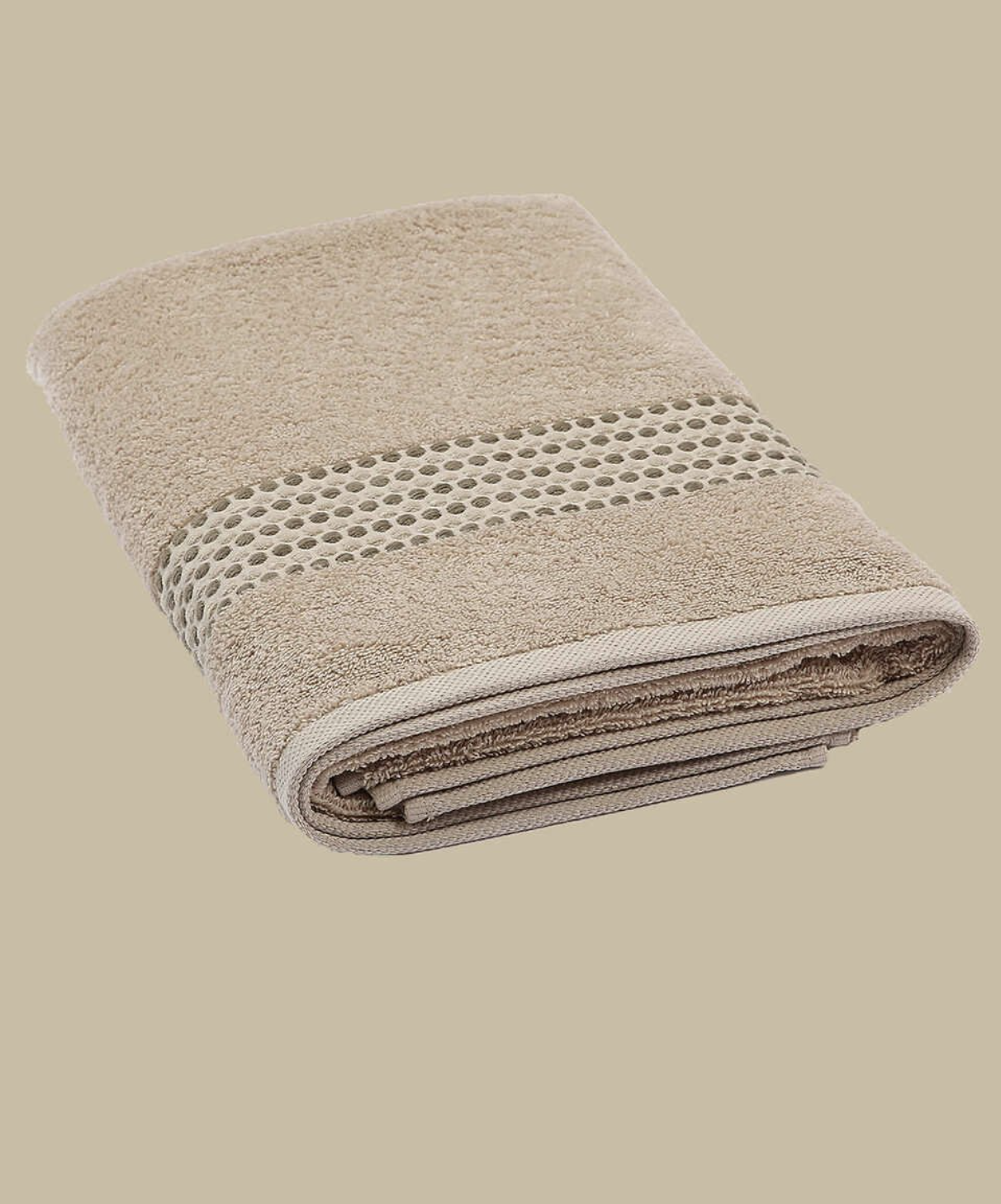 Classy 460-GSM Cotton/Viscose Towel in beige, an organic cotton towel providing a cozy, absorbent experience with a neutral, elegant tone