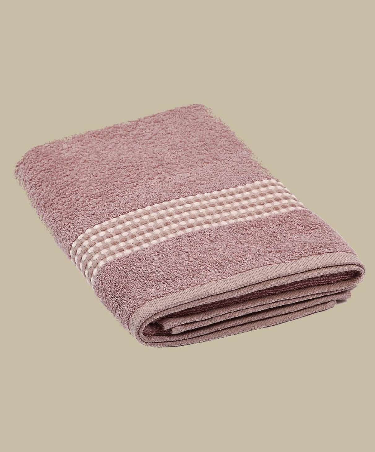Classy 460-GSM Cotton/Viscose Towel in powder pink, an organic cotton towel offering a soft, plush texture with a gentle, pastel hue for a relaxing bath time