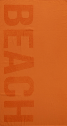 Orange Unika Beach Towel made with 100% organic and sustainable cotton