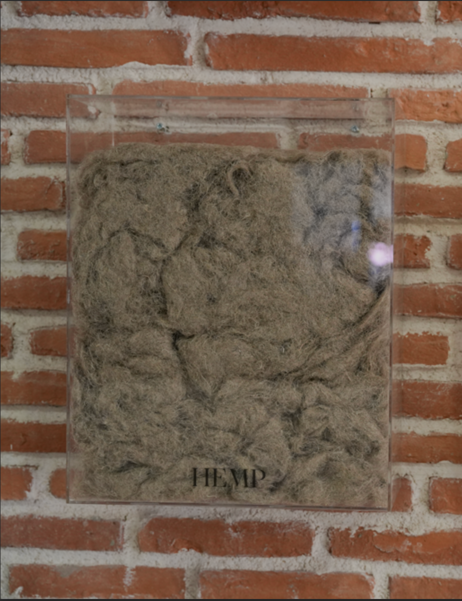 Hemp inside a plastic container